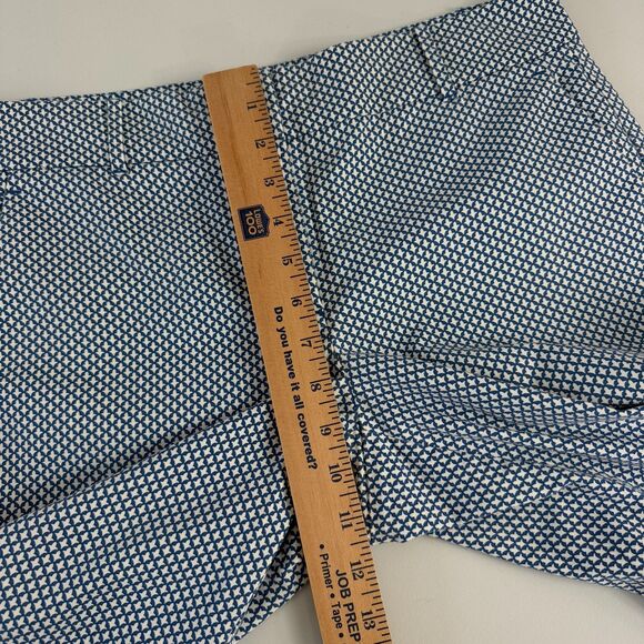 Ann Taylor Women's Devin Fit Bermuda Shorts Blue White Print Size 6 - Picture 8 of 10